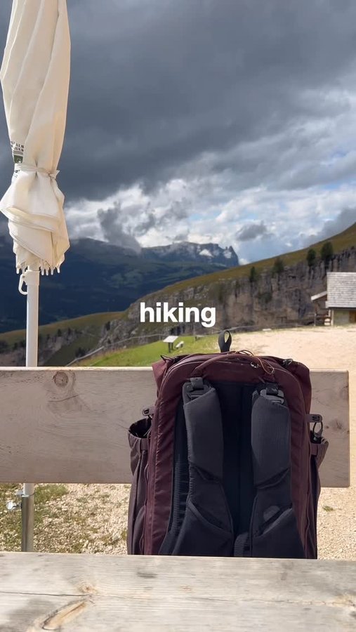 Instagram post by @liam.oce for Peak Design. Caption reads: @peakdesign crushed it with their Outdoor Line....