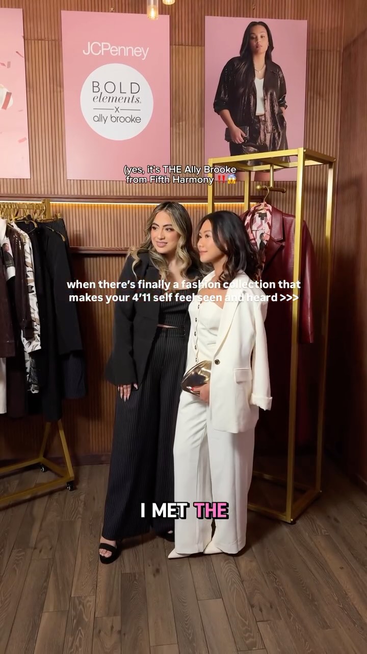 Instagram post by @lopezbrit for Jcpenney. Caption reads: Big things are happening for petites! ✨ We....