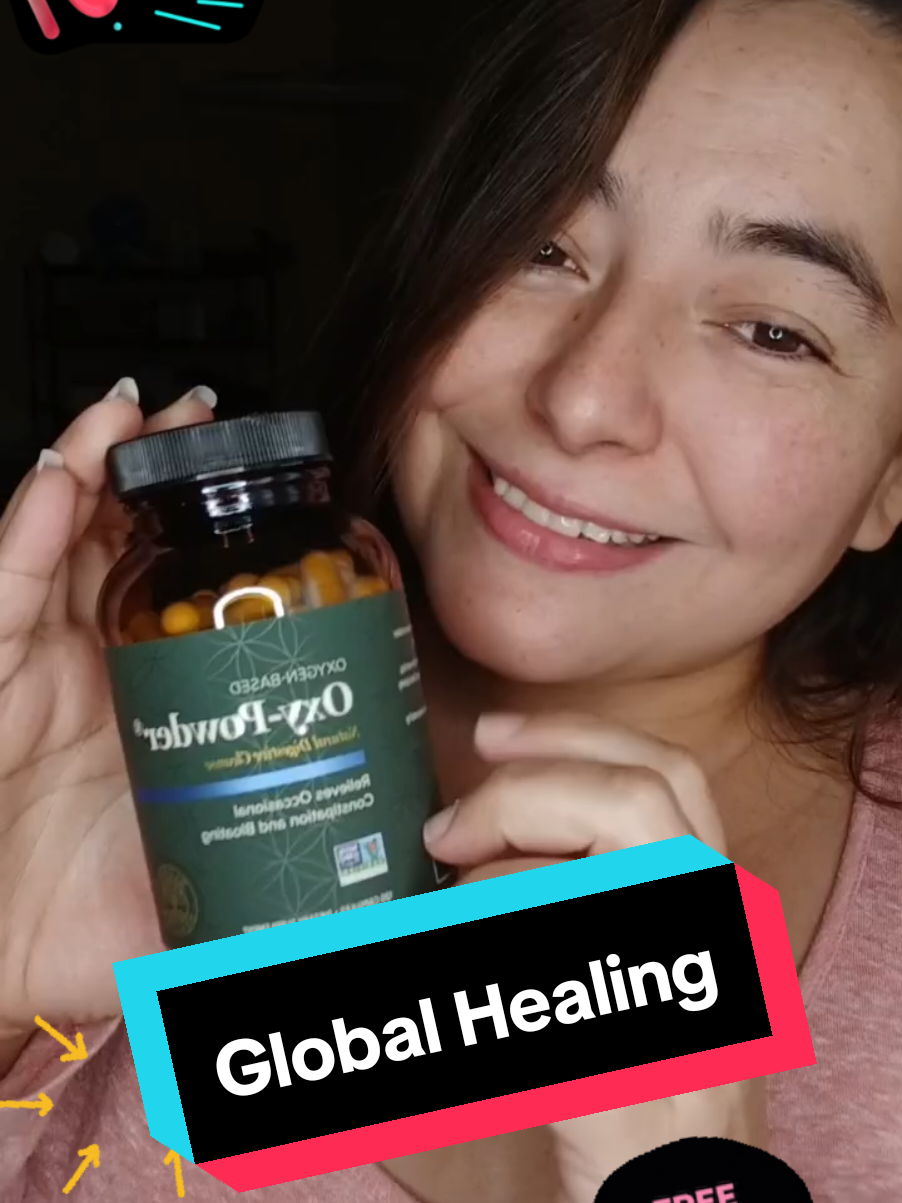 TikTok post by @sindyrivas18 for Global Healing. Caption reads: @Global Healing #colon #cleanse #bloating [...].