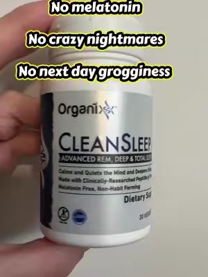 TikTok post by @jessicap10234 for Organixx. Caption reads: @ORGANIXX this clean sleep 3D is a great [...].