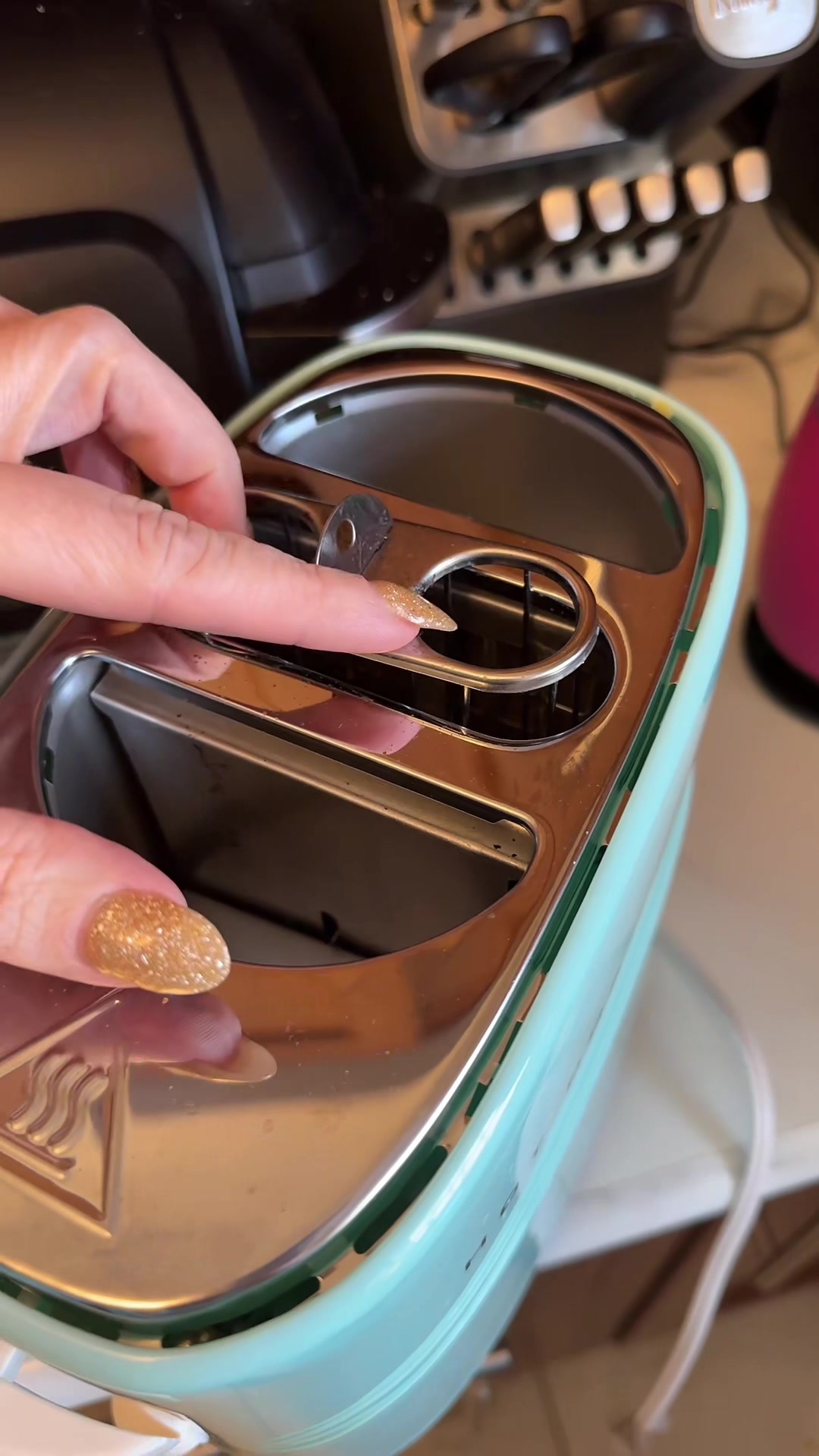 TikTok post by @thehappylittlebee for QVC. Caption reads: [...] Dog Toaster on TikTok shop from @QVC, Inc....
