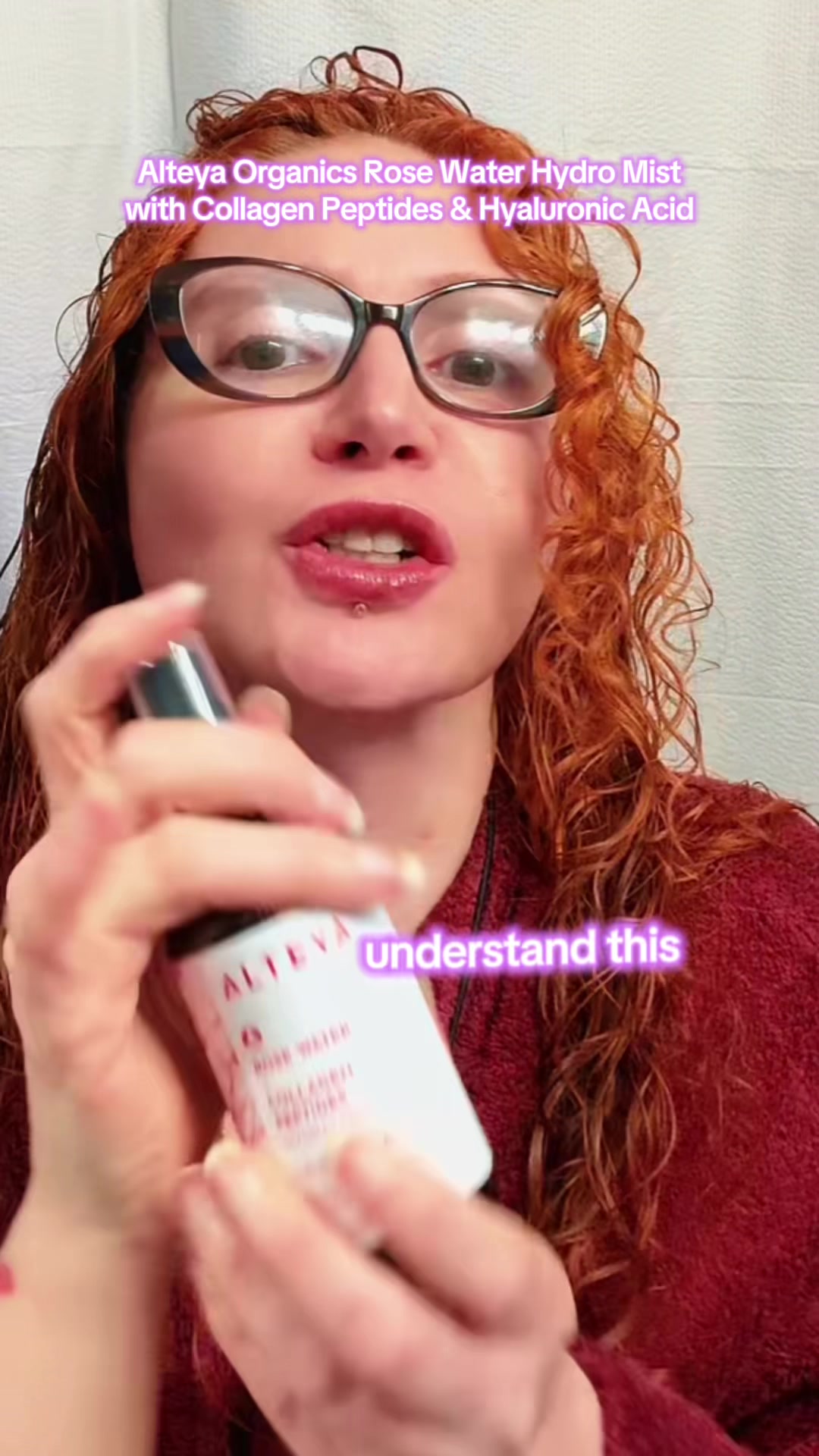 TikTok post by @ananael93 for Alteya Organics. Caption reads: Alteya Organics Rose Water Hydro Mist with....