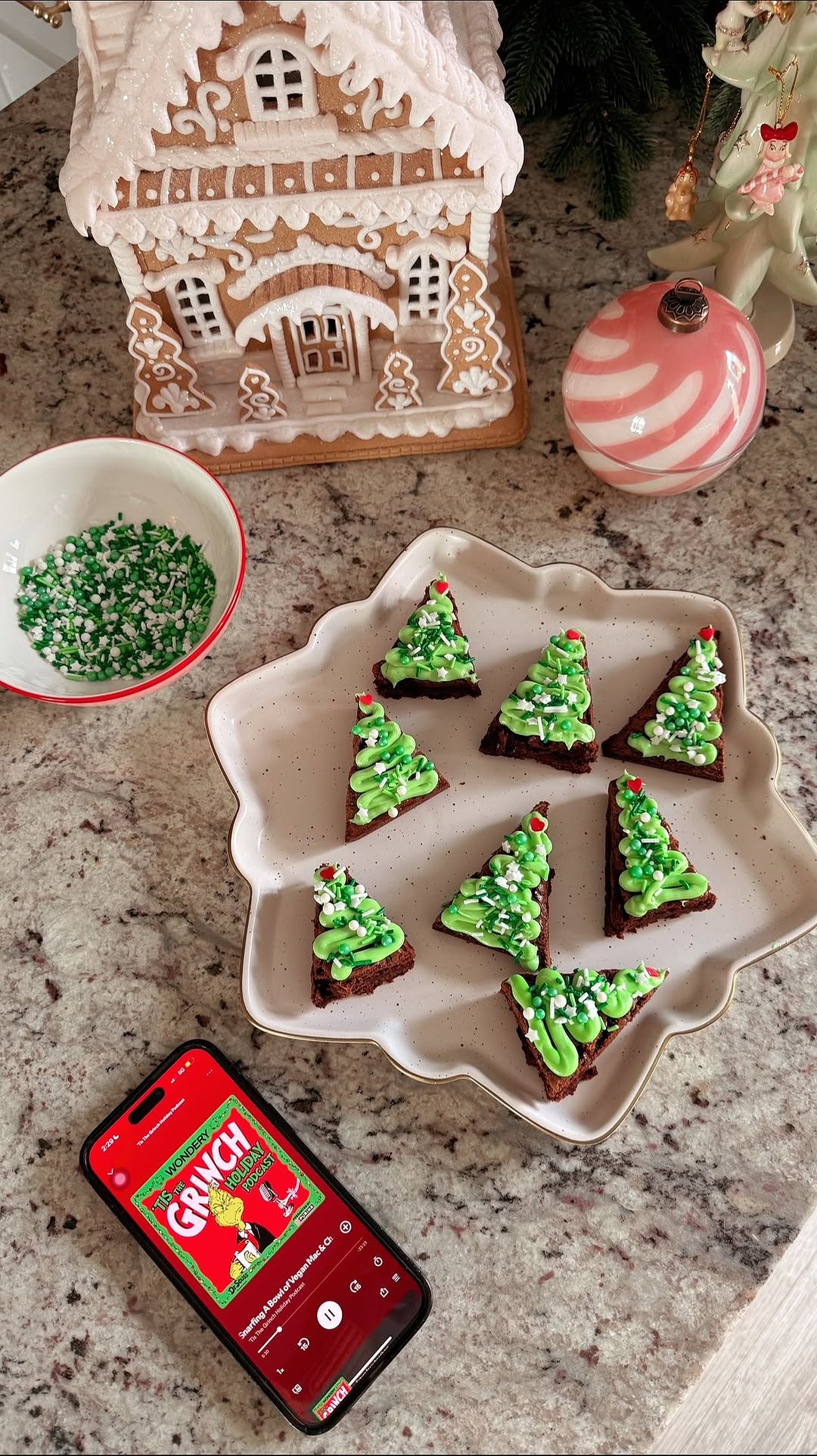 Instagram post by @flashesofstyle for Wondery. Caption reads: [...] of Tis The Grinch Holiday Podcast by....