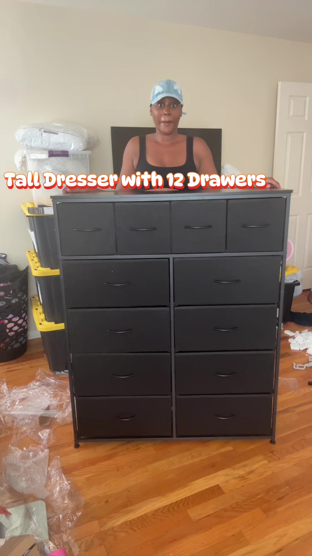 TikTok post by @nettey_net2 for Sweet Furniture. Caption reads: [...] #bedroomdresser #storagehacks @Sweet....
