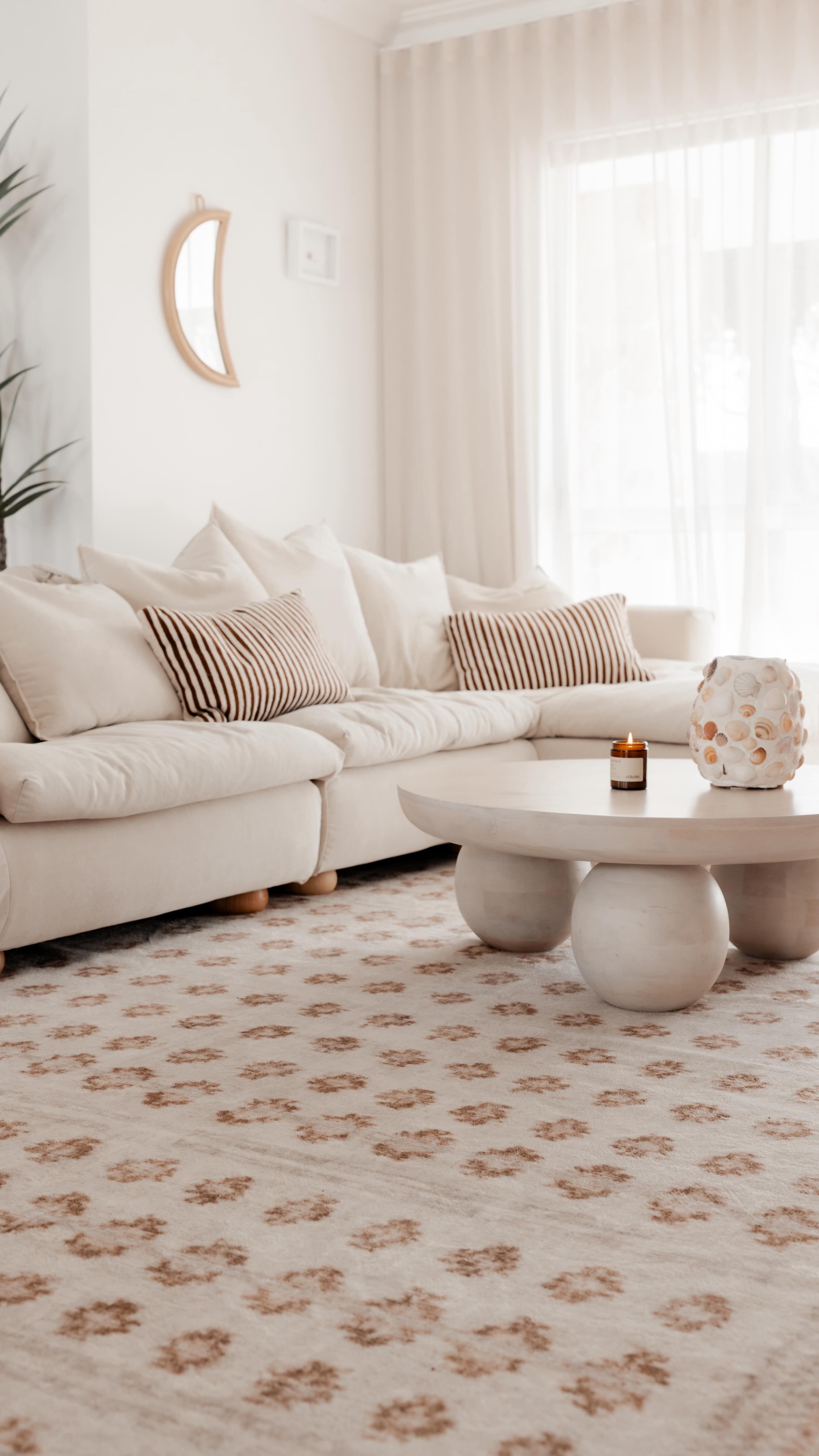 Instagram post by @__mishhhhhhh for Miss Amara. Caption reads: living room refresh with @missamaraloves 💓 this....