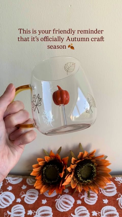 Instagram post by @abbeydoescrafts for Cricut UK & Ireland. Caption reads: Have you started your Autumn crafts yet? 🍂✨....