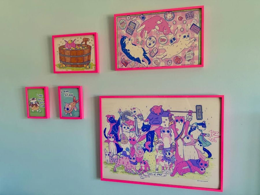 Instagram post by @smudgepudgeee for Frame It Easy. Caption reads: [...] the amazing opportunity to work with Frame....