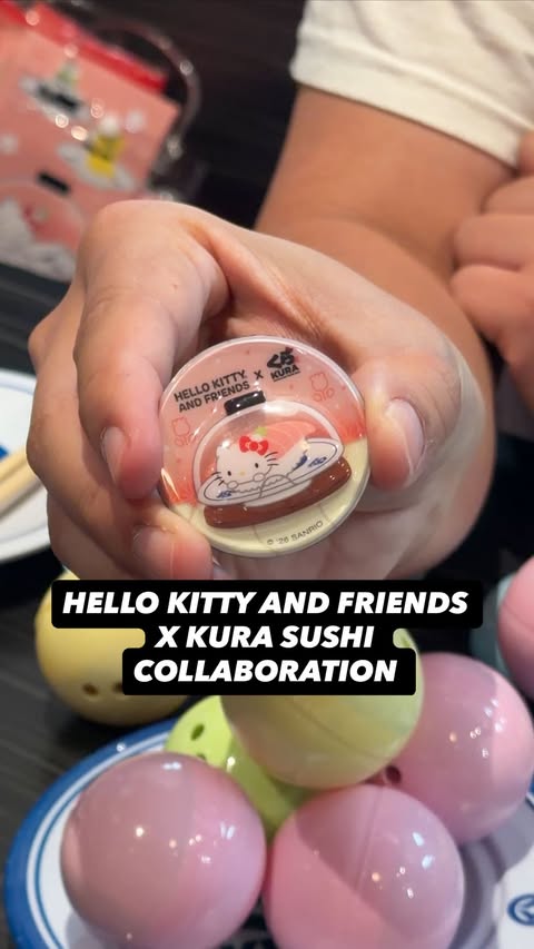 Instagram post by @grubwitdub for Hello Kitty. Caption reads: @kurasushi_usa @hellokitty @sanrio Thank you Hello....