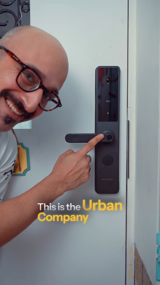 Instagram post by @areesz for Urban Company. Caption reads: Upgrade your lock to the @native.urbancompany....