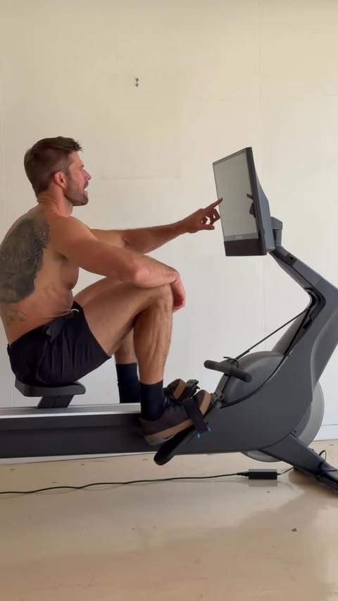 Instagram post by @daveyfisher for NordicTrack. Caption reads: The RW900 rower from @NordicTrack is cardio made....