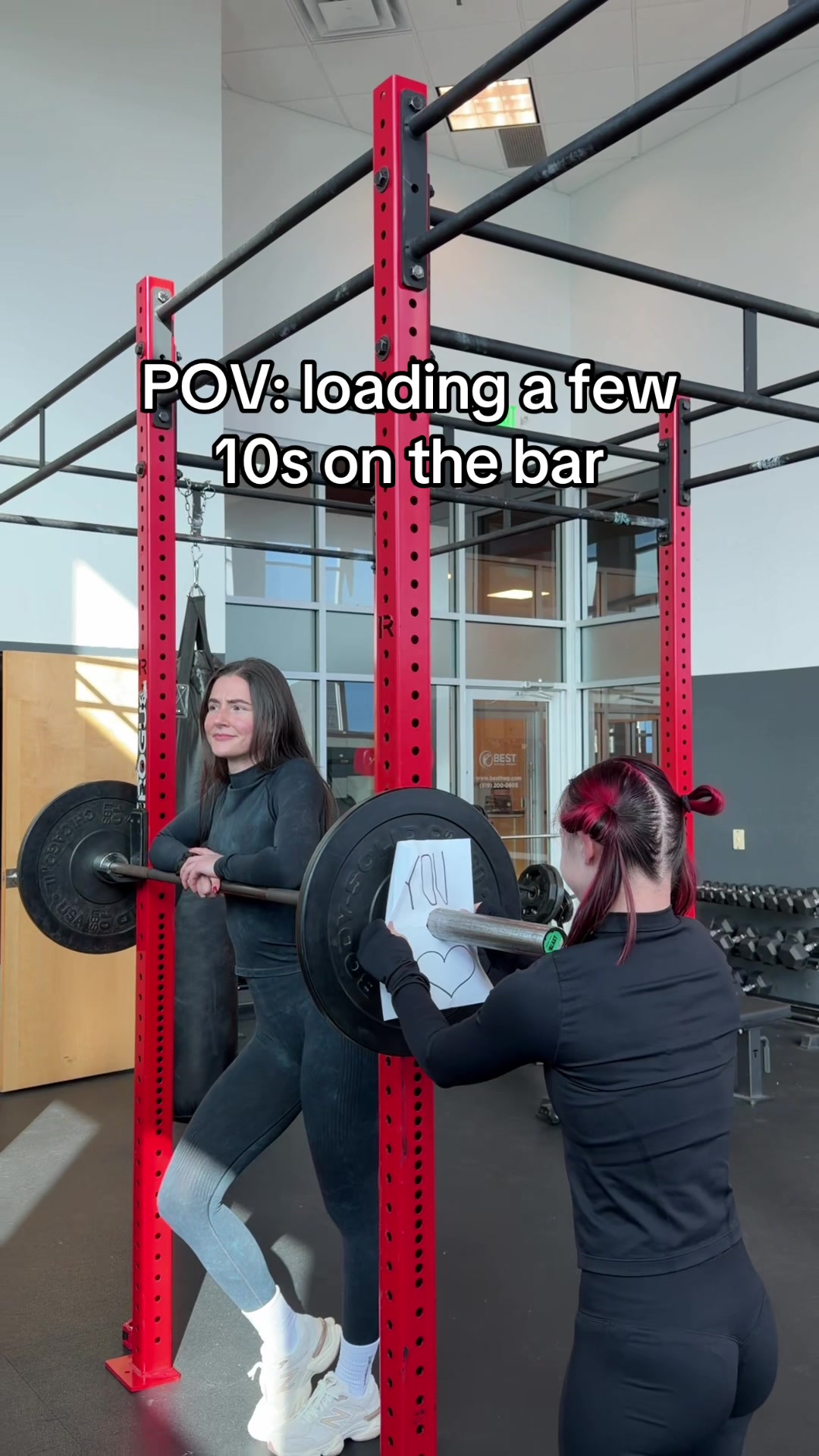 TikTok post by @vallitfit for Women's Best. Caption reads: Oh hi 👋 didn’t see you there 😉 wearing @Women‘s....