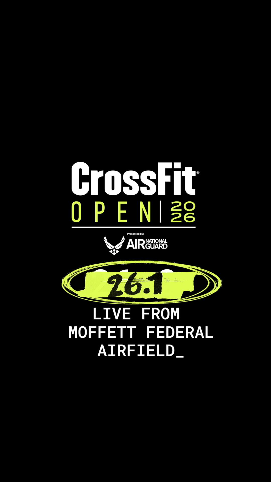 Instagram post by @airnationalguardrecruiting for CrossFit. Caption reads: [...] of 26.2 will now be 26.1. The 2026 CrossFit....