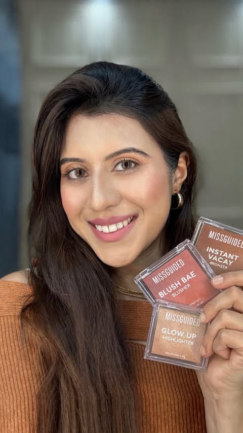 Instagram post by @mahisarna for Missguided. Caption reads: 🧚🏽‍♀️ In collaboration with @missguidedbeauty 💞....