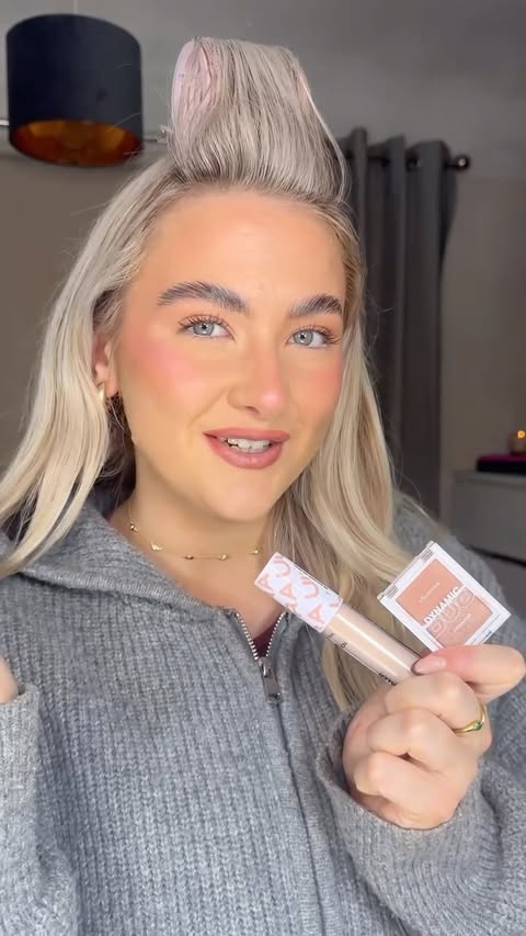 Instagram post by @lucyconlann for Collection Cosmetics. Caption reads: festive glam inspo with our @lucyconlann....