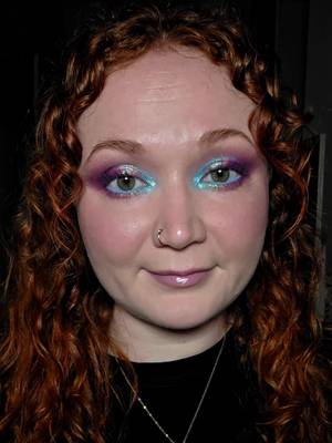 TikTok post by @glitterfairysarah for Noiricorn. Caption reads: [...] @Milani Cosmetics eyeshadow primer....