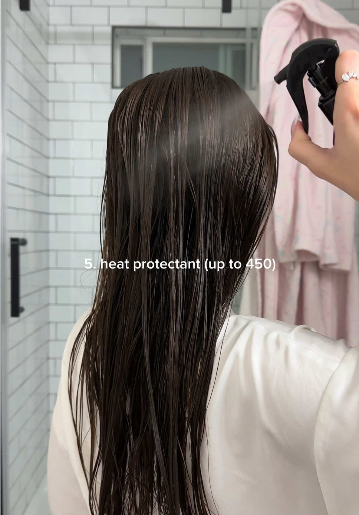 TikTok post by @ashleynoelleeee for Eva NYC. Caption reads: asmr hair wash night 🛁✨🤍 using all @Eva NYC....