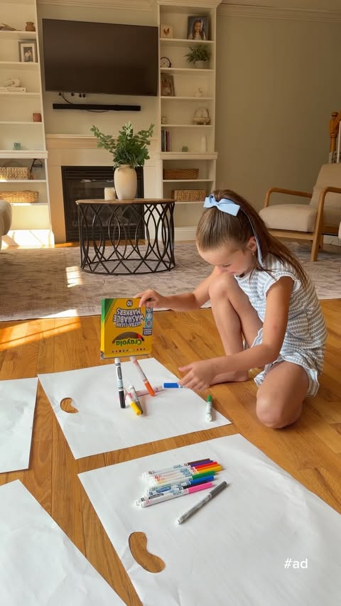 Instagram post by @danielle_lynn_ for Crayola. Caption reads: [...] = chaos & mess 😅 you need to try the....