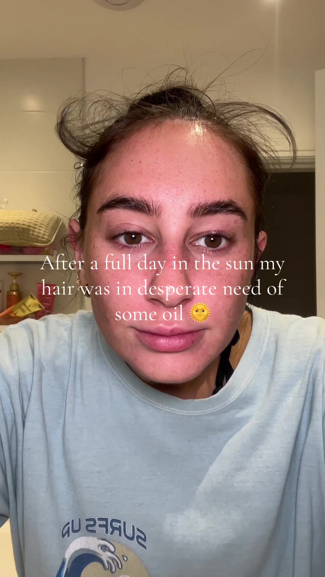 TikTok post by @lovinglifewithliv for Hair Syrup. Caption reads: My baby hairs were CRAZY 😭🤣 @hairsyrup....