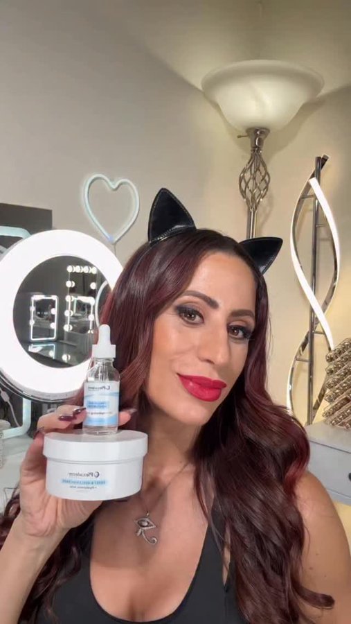 Instagram post by @makeupbysharonjoy for Plexaderm. Caption reads: GRWM for Halloween & watch me prep my skin with....