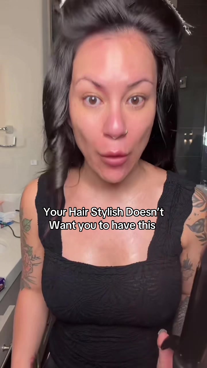 TikTok post by @anitamironbeauty for Bio Ionic. Caption reads: [...] hair has never felt or looked better! @Bio....
