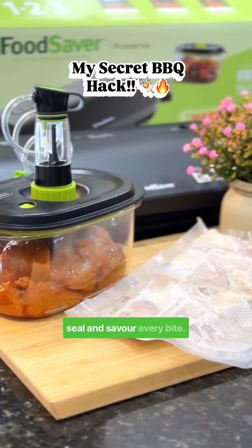 Instagram post by @globalfoodiegurl for FoodSaver. Caption reads: [...] @thisisbutterly 

I’ve been using the....