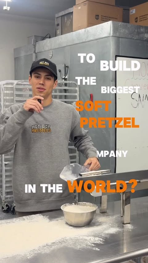 Instagram post by @hotboxpretzels for Shopify. Caption reads: [...] on pretzels, and it changed my life. Shopify....