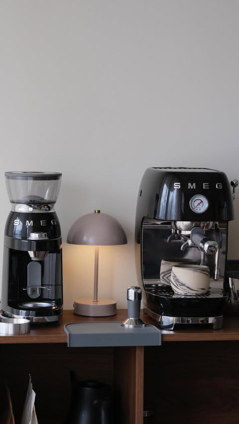 Instagram post by @netherbetter for Smeg Italia. Caption reads: Let’s start brewing. Curious what my first coffee....