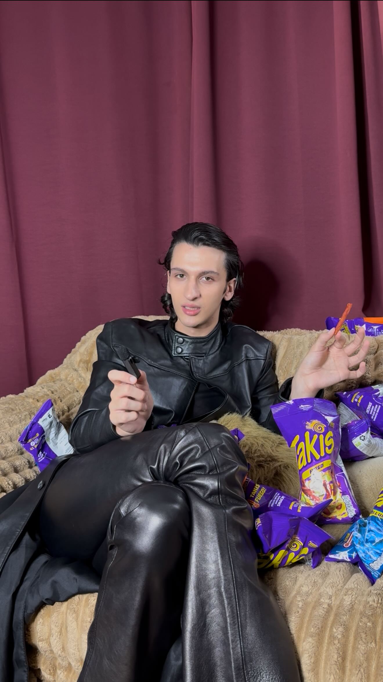 Instagram post by @ghazialruffai for Takis. Caption reads: a Takis a day keeps the slay on display [...].