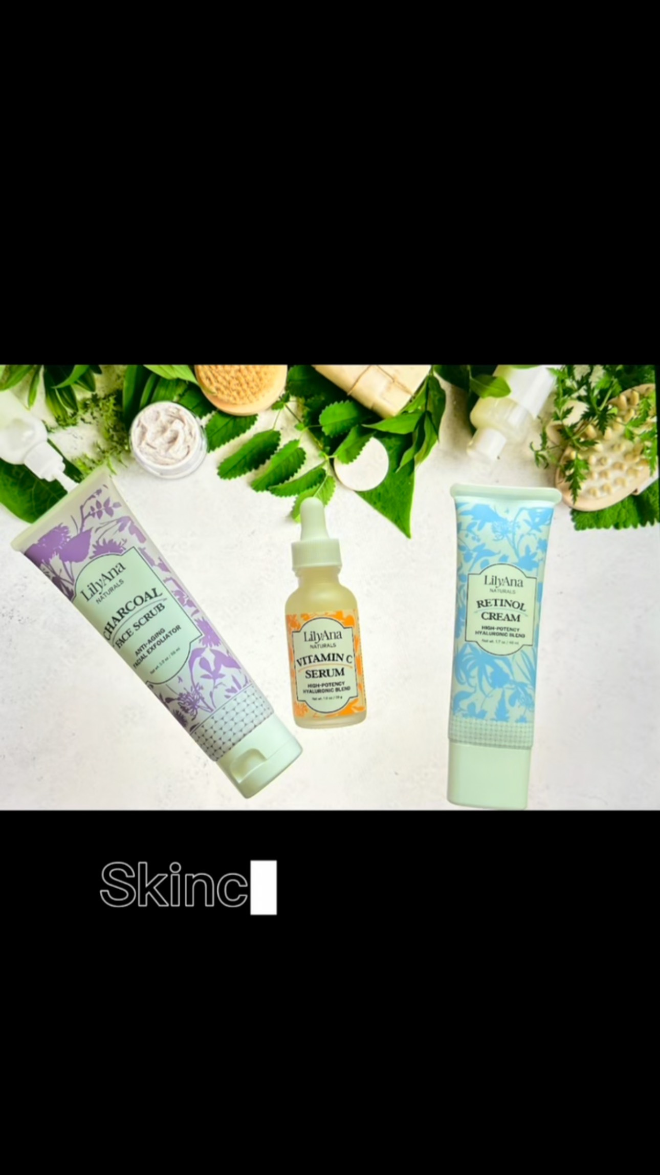 Instagram post by @kruthi_pruthviraj for Lilyana Naturals. Caption reads: ✨ Radiant skin starts with mindful rituals—and the....