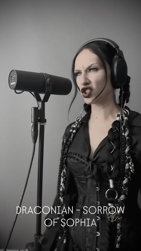 Instagram post by @senem.semiz for Shure. Caption reads: [...] @lion.serpent.son Microphone - @shure SM7B....