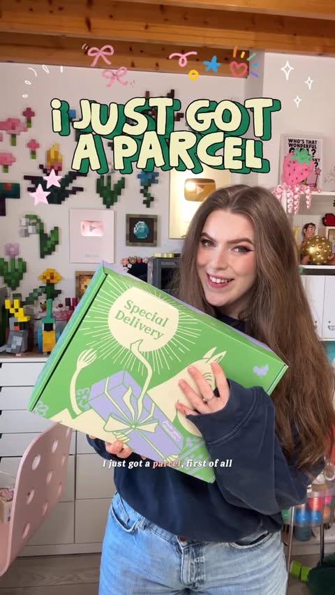 Instagram post by @celynhaf for Moomin. Caption reads: I got sent some MOOMIN goodies! ✨🌻 #unboxing #ad....