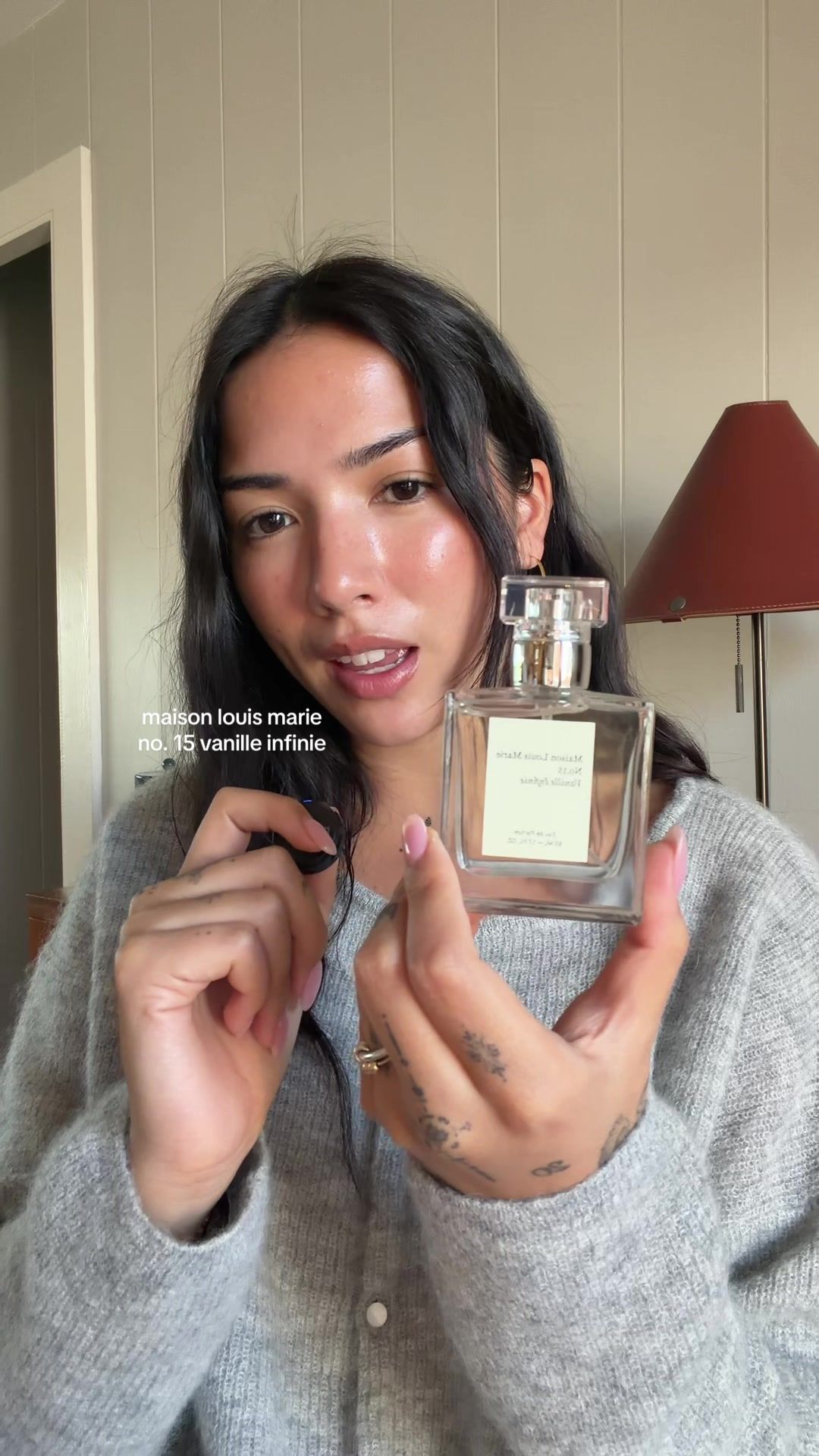 TikTok post by @kylachanc for Maison Louis Marie. Caption reads: a chic vanilla 🤍 @Maison Louis Marie....