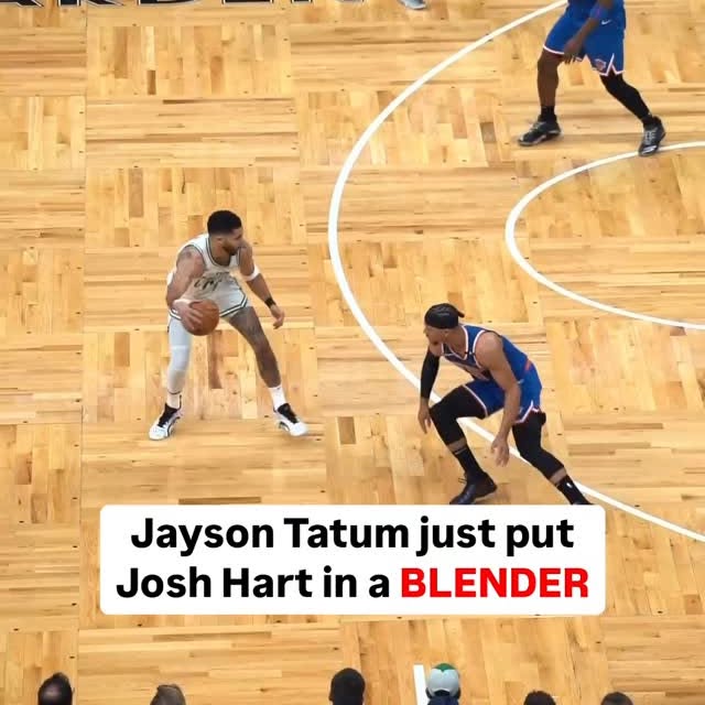 Instagram post by @celticsclns for PrizePicks. Caption reads: Jayson Tatum just put Josh Hart on SKATES 😱

CLNS....