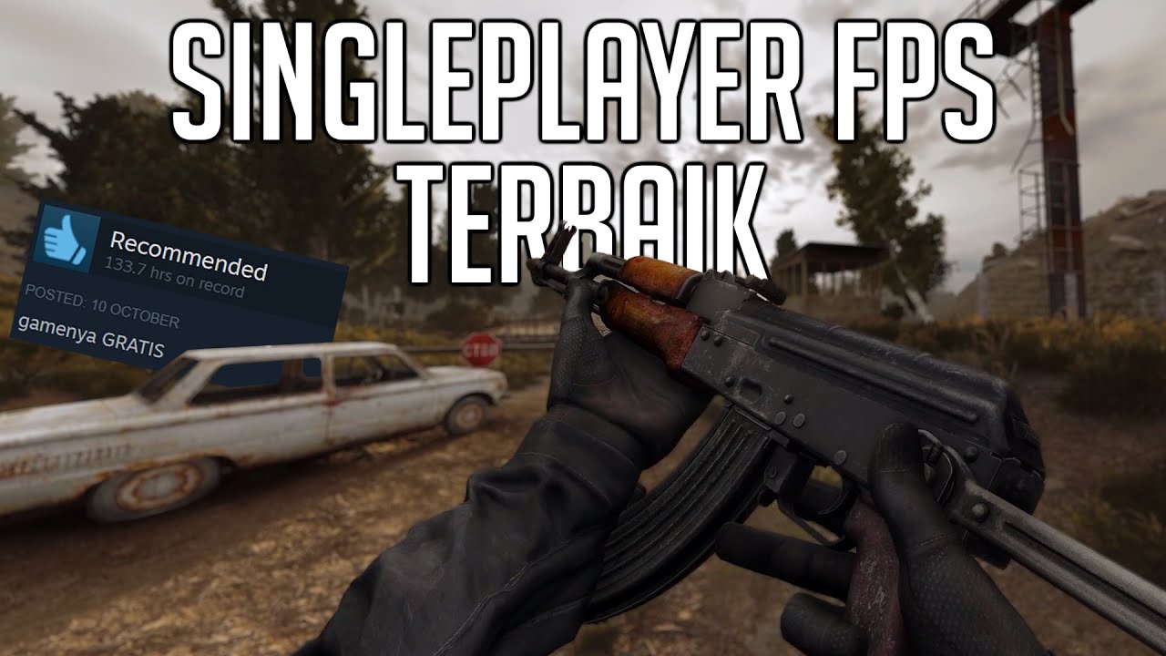 YouTube post by @UlerSakti for Tokopedia. Caption reads: Game FPS Singleplayer TERBAIK Sepanjang Masa..