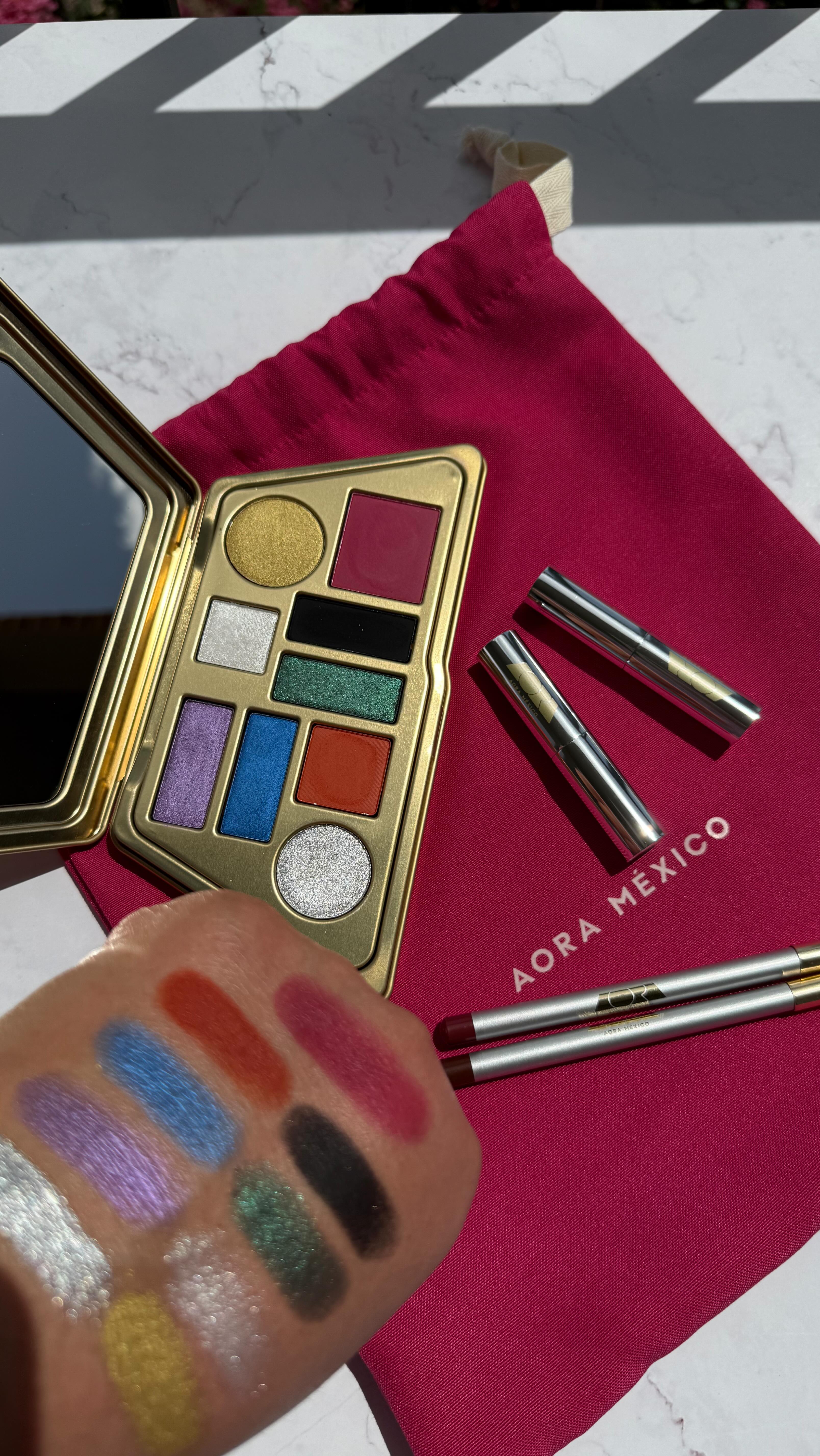 Instagram post by @makeup.by.umber for Aora Makeup. Caption reads: [...] free and full of color. Thank you....