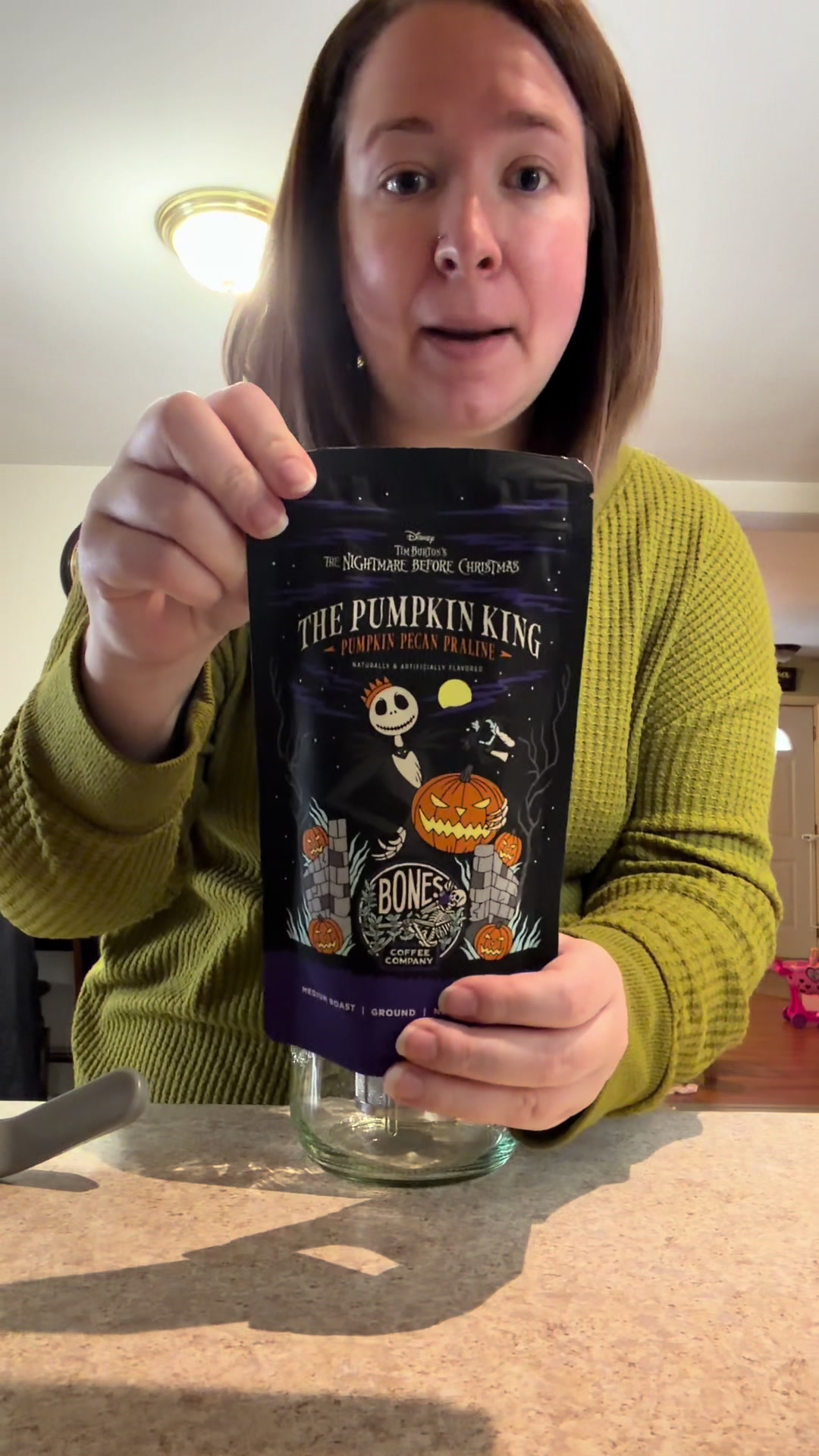 TikTok post by @brittanismith_xo for Bones Coffee Company. Caption reads: Weekly cold brew restock with @Bones Coffee....