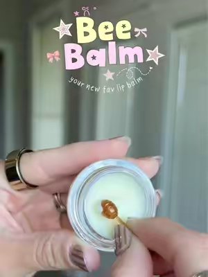 TikTok post by @elaine.peck19 for My Bee Balm. Caption reads: Bee Balm lip balm has the cutest packaging,....