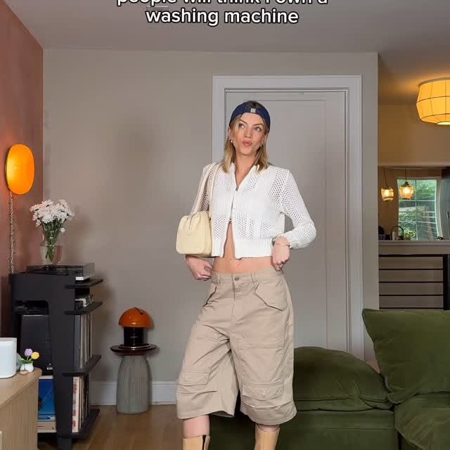 Instagram post by @niamhadkins for MatinKim. Caption reads: when you unlock an *actually* versatile closet 🧺....