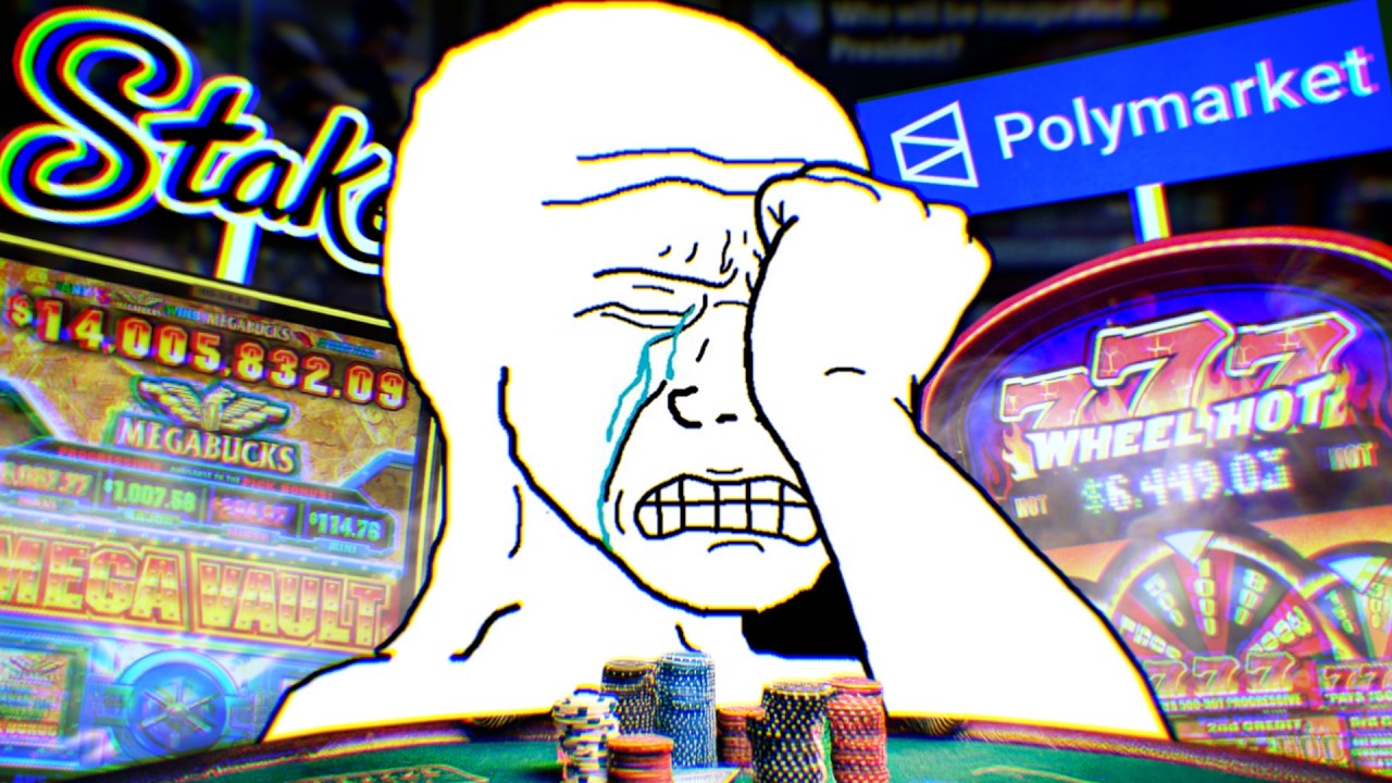 YouTube post by @Moon-Real for Ekster. Caption reads: How The Gambling Epidemic Is Destroying Society.