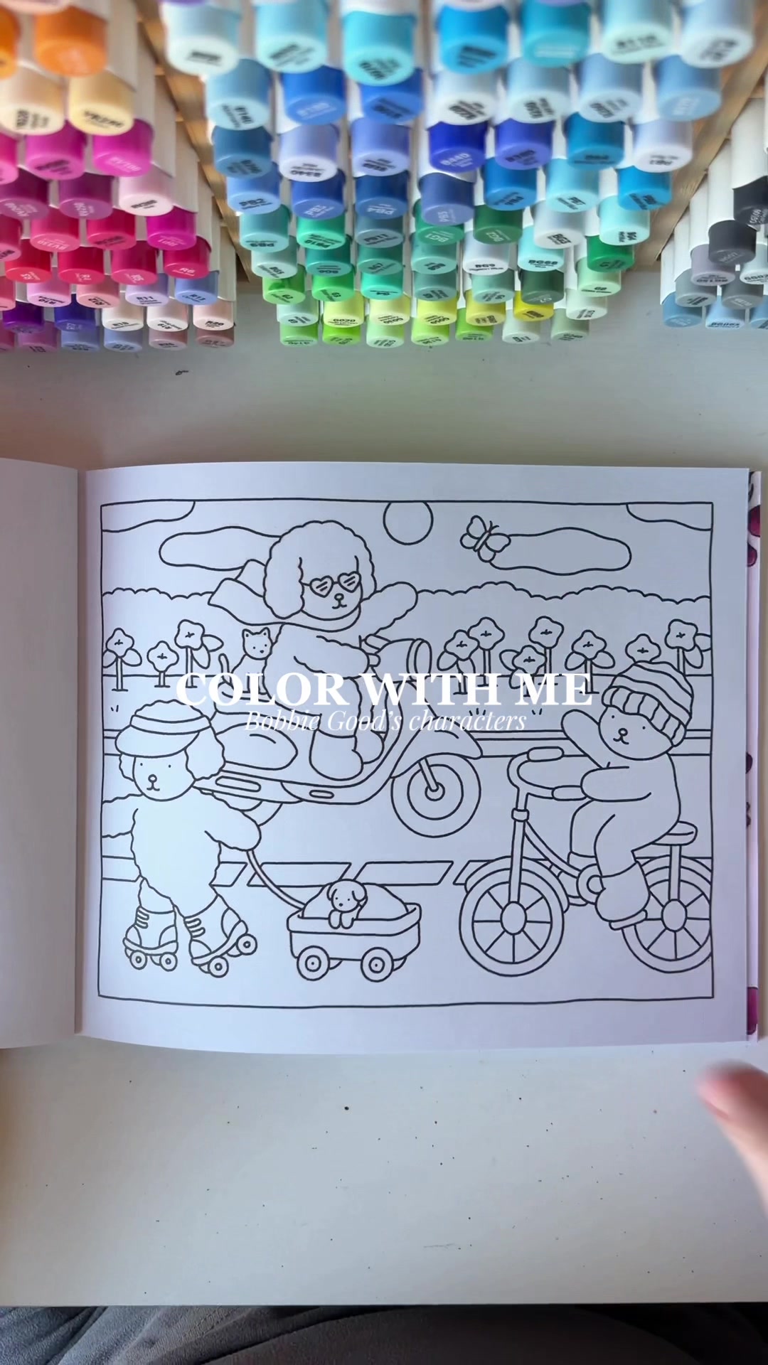 TikTok post by @maddybellcolors for Bobbie Goods. Caption reads: [...] in Bobbie Good’s Day to Night ⛅️ Book....