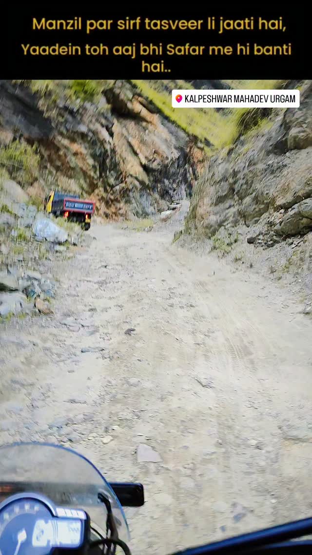 Instagram post by @sharmakaran_7 for Triumph Motorcycles. Caption reads: Last 15 to 18km full off roading.......