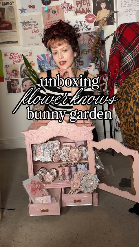 Instagram post by @philosofay for Flower Knows. Caption reads: scroll break !!! unbox the @flowerknows_global....