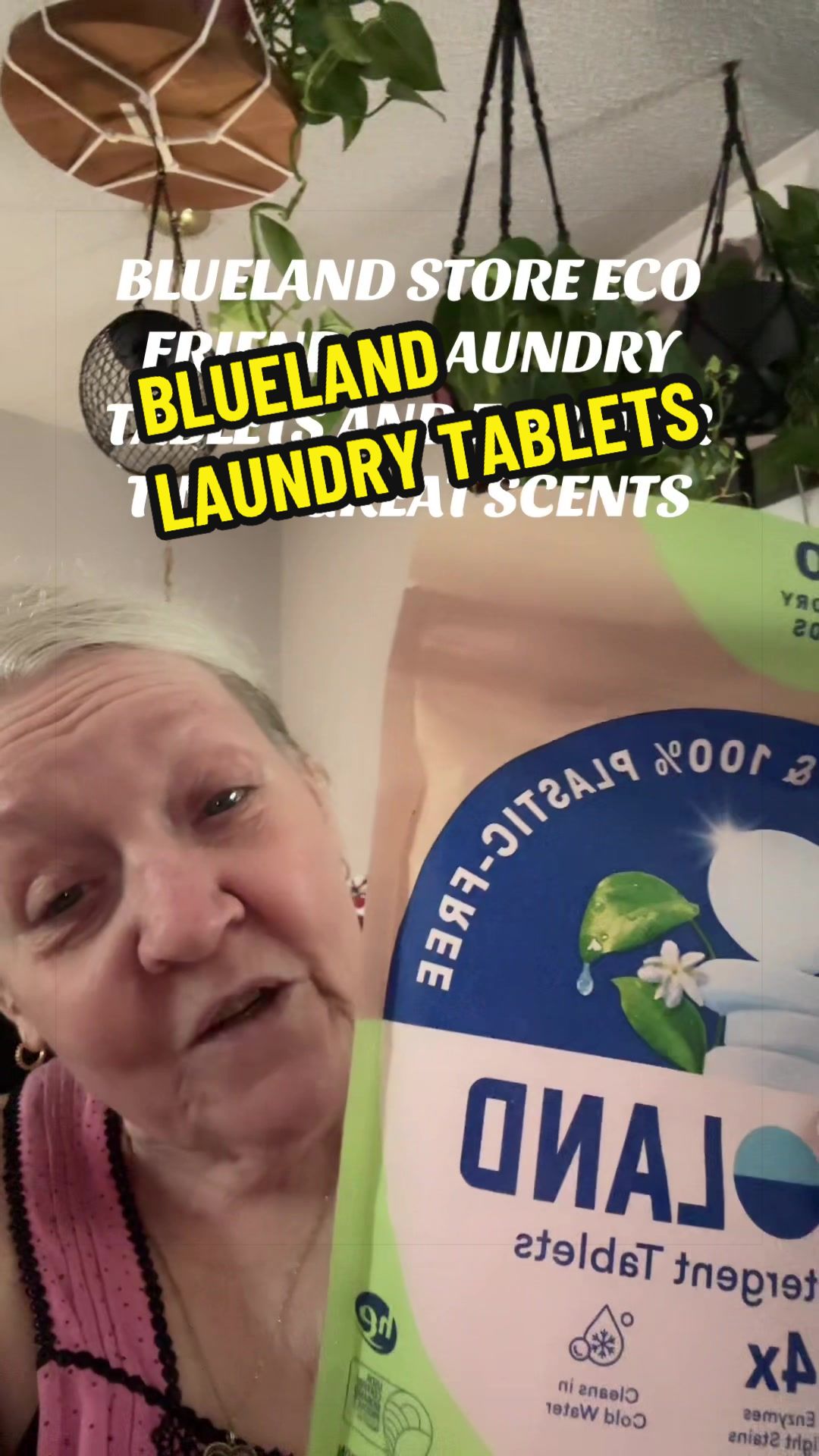 TikTok post by @sheriecewebbcampb for Blueland. Caption reads: #blueland #laundrytablets #ecofriendly [...].