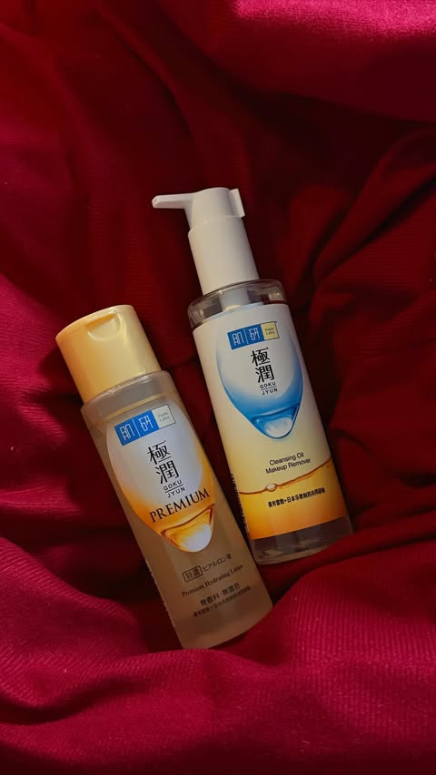 Instagram post by @zing.v_ for Hada Labo Singapore. Caption reads: gurwm but make it lucky & juicy 🧃 using lucky....