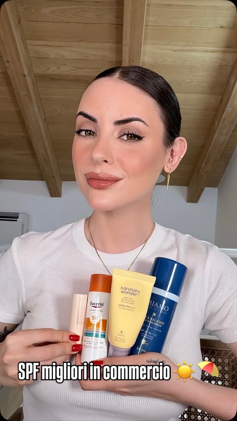 Instagram post by @giuliasinesi for Diego Dalla Palma Milano. Caption reads: Heat & Sun Aging Body Serum Defence by @miamo....