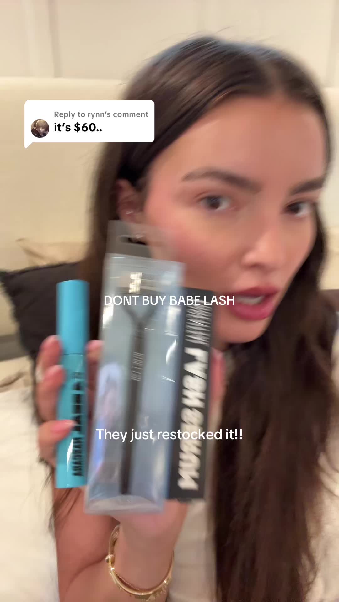 TikTok post by @shoptess for Babe Original. Caption reads: [...] this person did! #babelash #babeoriginal....