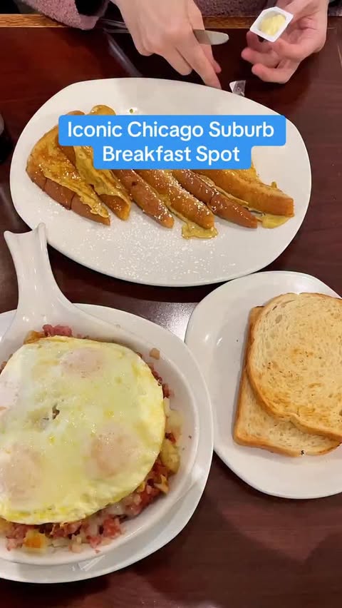 Instagram post by @bored_in_chicago for Groupon. Caption reads: This iconic Chicago suburban breakfast diner is a....