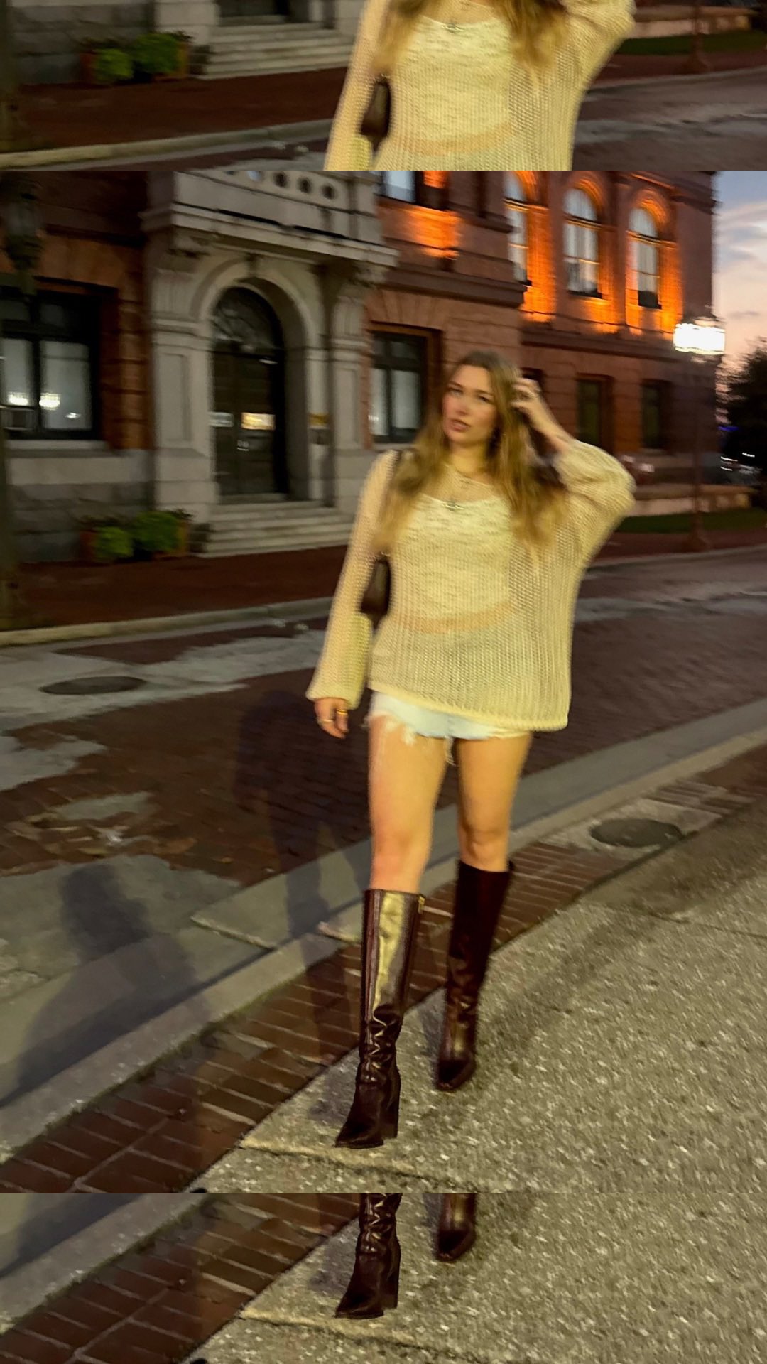 Instagram post by @crosbaaaby for Vince Camuto. Caption reads: with the start of a new season comes the pressure....