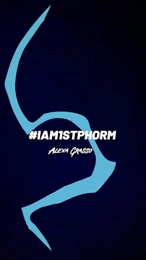 Instagram post by @alexa_grasso for 1st Phorm. Caption reads: Fueled by the best 💙🔥🦾 @1stphorm #iam1stphorm....