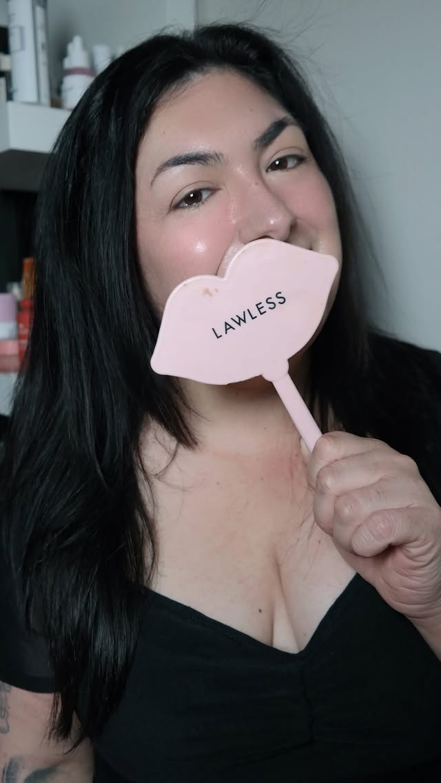 Instagram post by @brendasbeautyblog for LAWLESS. Caption reads: #giftedbylawlessbeauty @lawless Cherry vanilla,....
